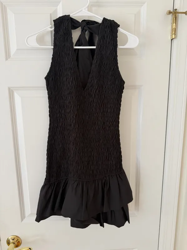 ZARA Ruffled Short Poplin Dress - Image 3