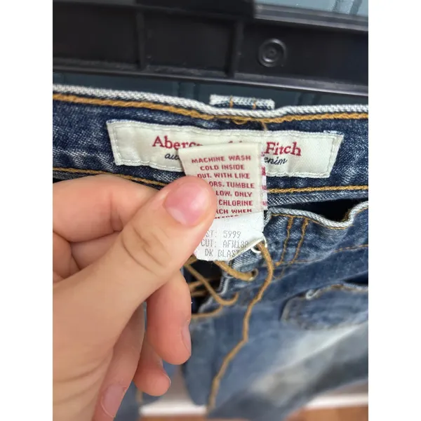 Abercrombie & Fitch Vintage Y2K Lace Up Front Low Rise Jeans Made in USA 4 - Image 5