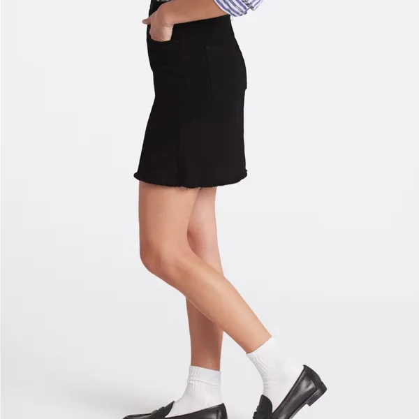 Just USA Black Denim Mini Skirt NWT Size L - Image 3