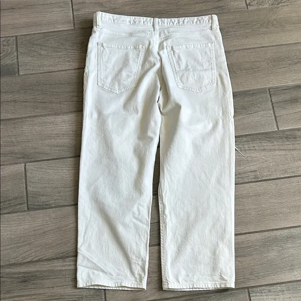 Banana Republic White Distressed Boyfriend Jeans - Image 7