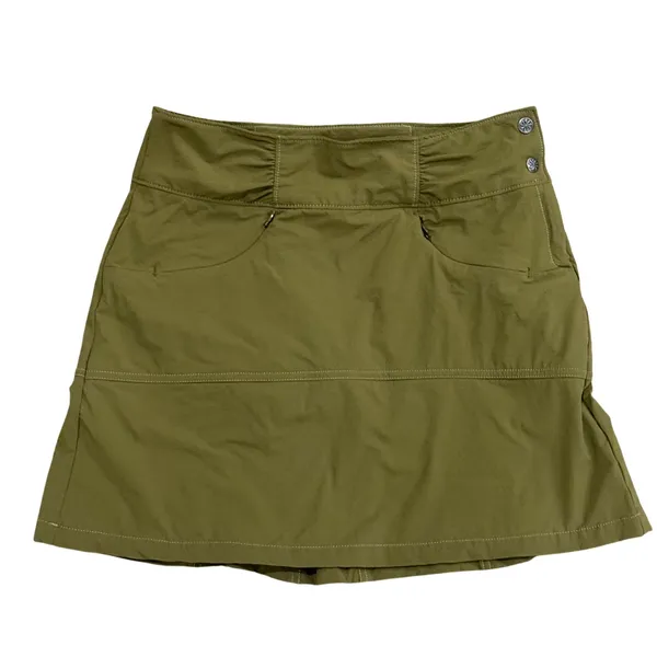 Athleta Olive Green Hiking Skort with Detachable Pouch Size 4 Activewear Skirt - Image 2