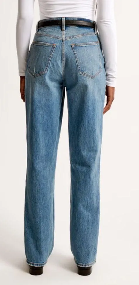 Abercrombie Women's Ultra High Rise 90s Straight Jeans - Image 6