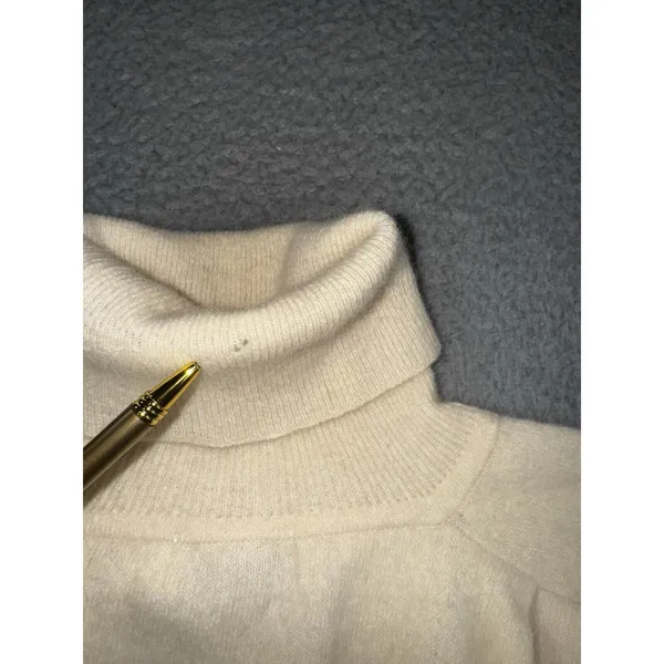Semplice Turtleneck‎ Sweater Women Small Angora Wool Balloon Puff Sleeve - Image 7