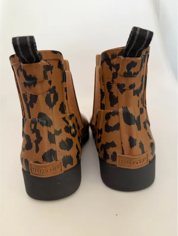 Hunter leopard print ankle rain boots - Image 3