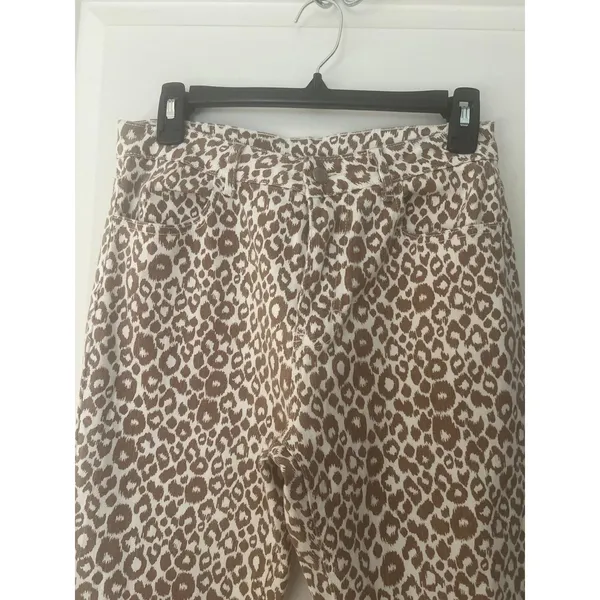 Saints & Hearts Stretchy Leopard Print Bell Bottom jeans 28/44 - Image 2