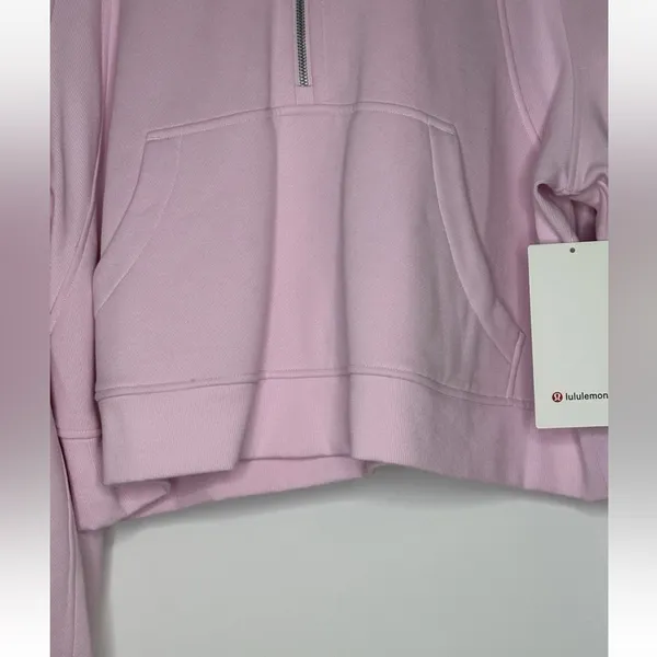 Lululemon Meadowsweet Pink Scuba Oversized Half Zip Hoodie Jacket XL/XXL New - Image 2