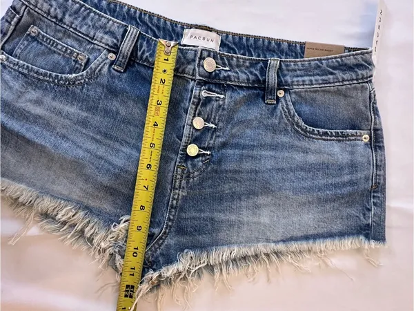 Pacsun Jamie Low Rise Micro Shorts size 30 Button Fly Nwt - Image 7