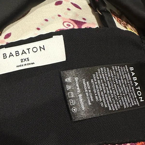 BABATON x ARITZIA SATIN BLACK GOTH ADJUSTABLE STRAP BRA TOP XXS - Image 6