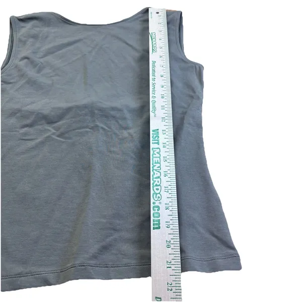 Madewell Olive Green Women Sleeveless Tank Top Square back Minimalist Stretch M - Image 12