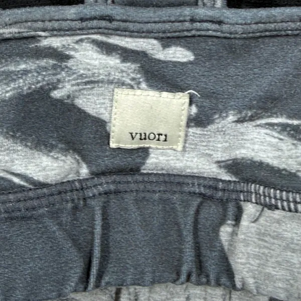 Vuori Womens Gray Black Floral Abstract Racerback Sports Bra Medium Support - Image 2
