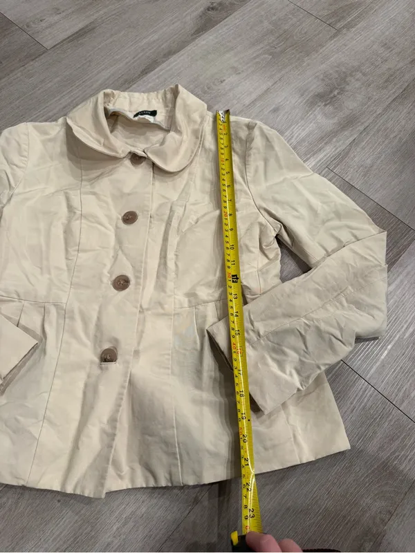 J.crew Peplum Cotton Blend Button Down Coat Size 6 - Image 4