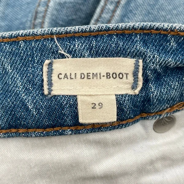 Madewell Cali Demi-Boot Blue Jeans Light Denim High Waisted Button Fly Size 29 - Image 9
