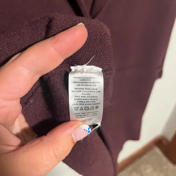 Ann Taylor Deep Burgundy Knit Jacket - Image 3