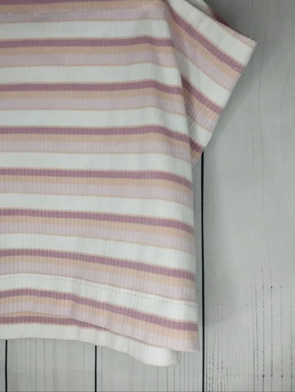 American Eagle Outfitters Pink & White Striped Ribbed Y2K 90's Cami - Image 5
