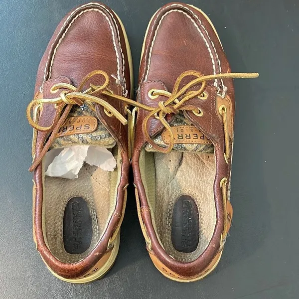 Sperry Womens Top Sider Boat Shoes Loafer Tiger Print Moc Toe Brown Size‎ 6.5 - Image 9