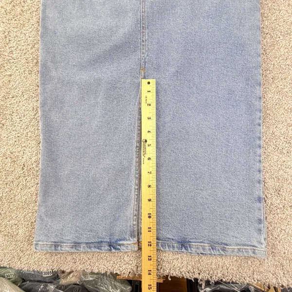 Gianni Bini Denim Halter‎ Maxi Dress Womens XS Light Wash Western Y2K Festival - Image 8
