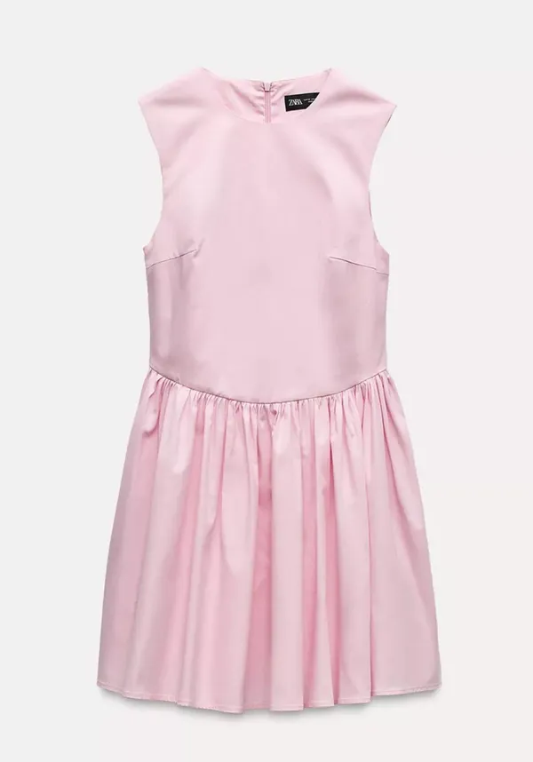 Elegant Pink Sleeveless Dress - Image 5