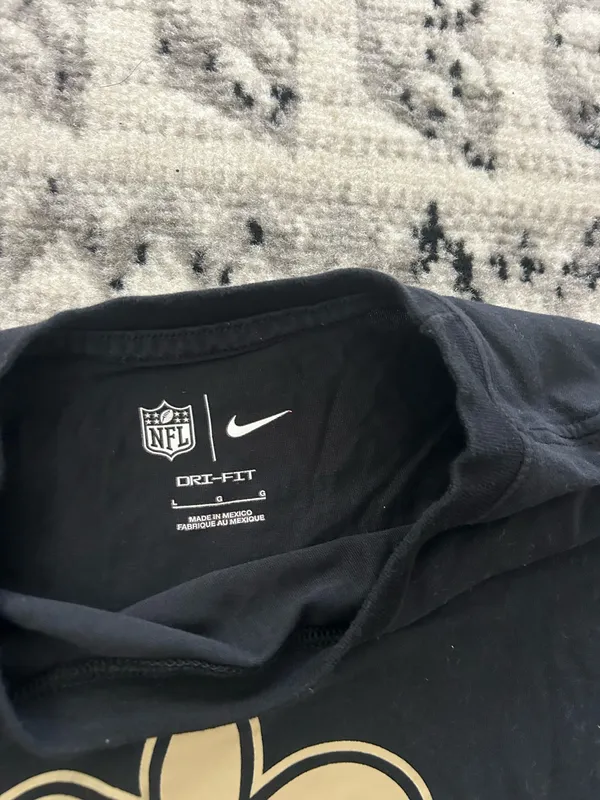 Nike NFL Shirt Team Apparel Saints New Orleans Football Black Gold - Image 4