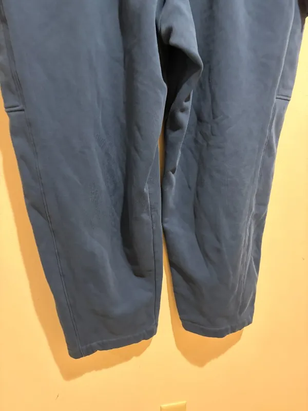 Girlfriend Collective Cargo Sweatpants Blue Straight Leg - Image 11