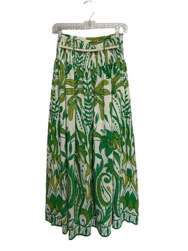 Rachel Zoe Linen Blend Tropical Print Pull-On Flowy Maxi Skirt - Size XS - Image 2