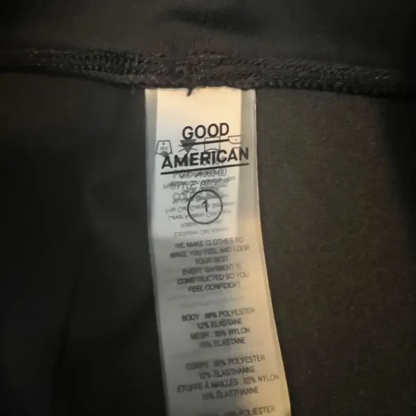 Good American Active Leggings High Waist Compression Mesh‎ Panels Black Size 1 - Image 4