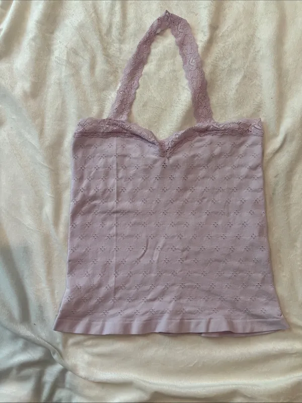 NWOT Intimately Free People Eyelet Seamless Halter Top - Image 2