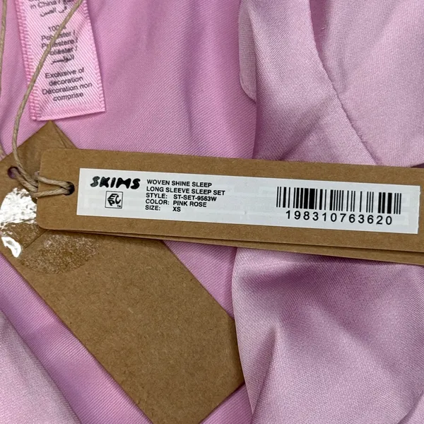 SKIMS *TOP ONLY* Woven Shine Long Sleeve Sleep Top- Size XS - Image 6
