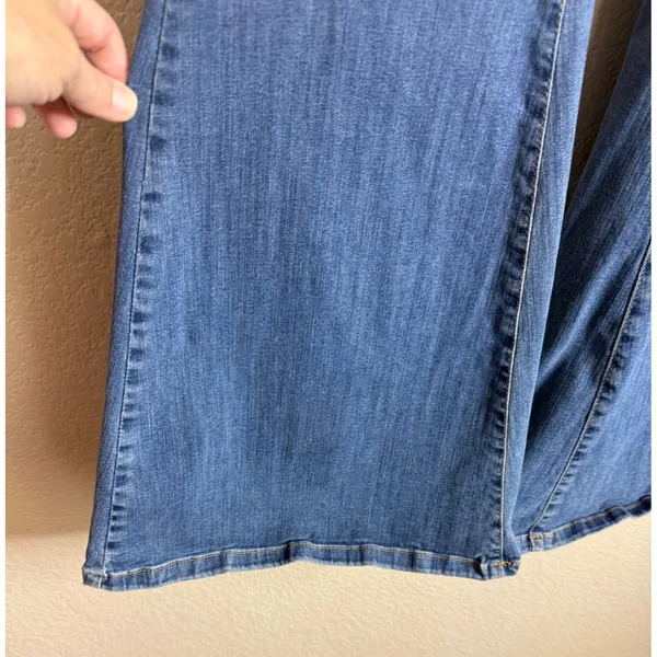 Free People‎ Womens 29R Just Float On Flare Jeans Blue High Rise Stretch Denim - Image 3