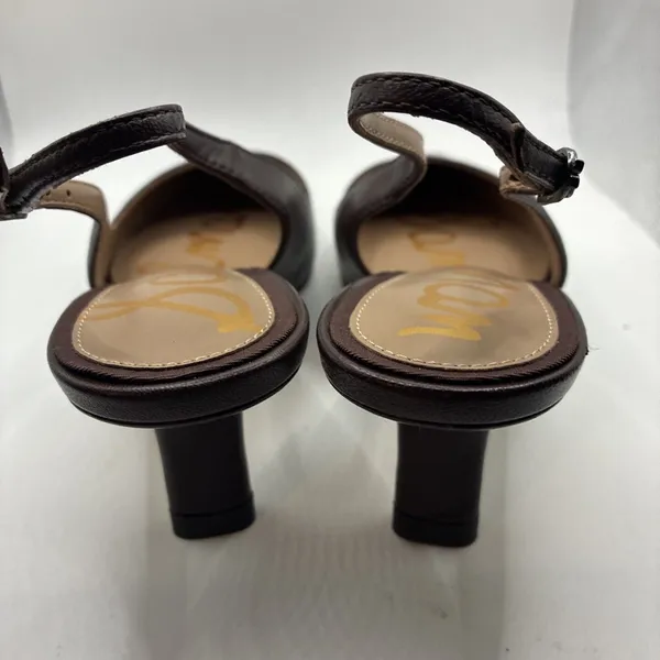 Sam Edelman Bianka Slingback Pumps Women’s 7.5 Brown Leather New - Image 2