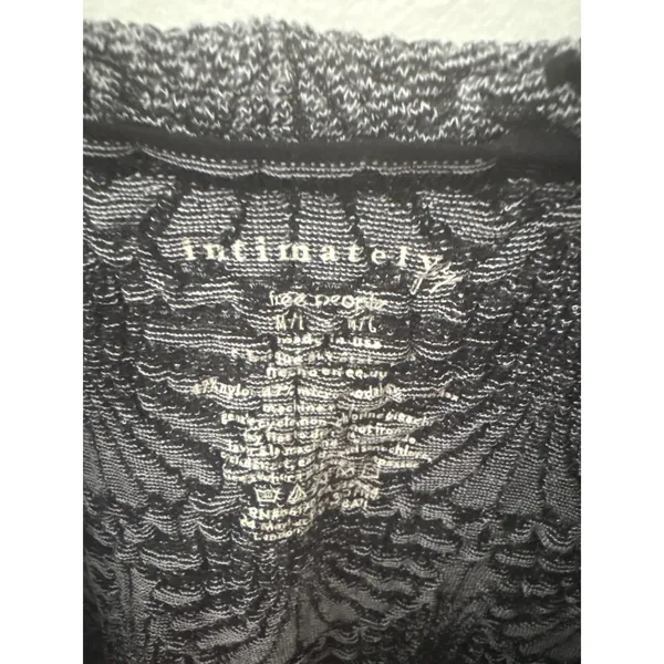 Intimately Free People Textured Fan Knit Tank Top Charcoal Grey Square Neck M/L‎ - Image 3