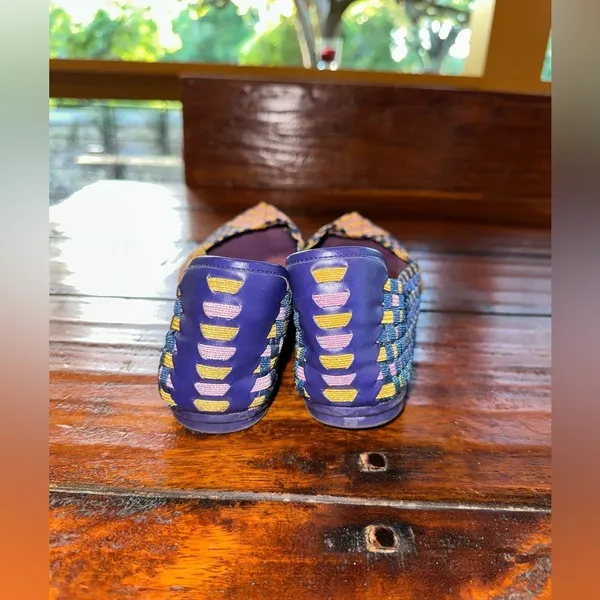 ECU EASY SPIRIT e360 ESGIBBY WOMEN 9.5 BALLET FLATS PURPLE MULTICOLOR - Image 6