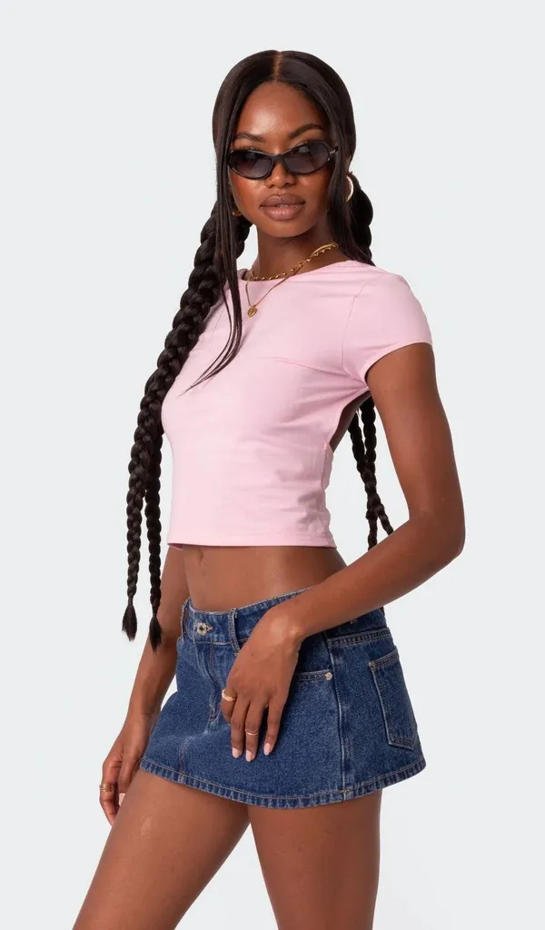 Edikted Open Back Tshirt - Image 3