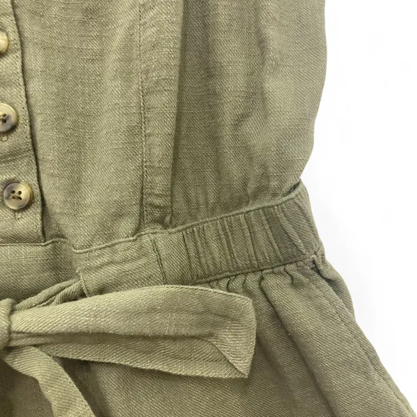 Aerie Olive Cotton Smocked Romper XS Pockets Cami - Image 10
