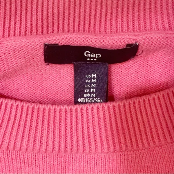 Gap Size Medium Pink English Bulldog Crewneck Cotton Crewneck‎ Sweater - Image 4