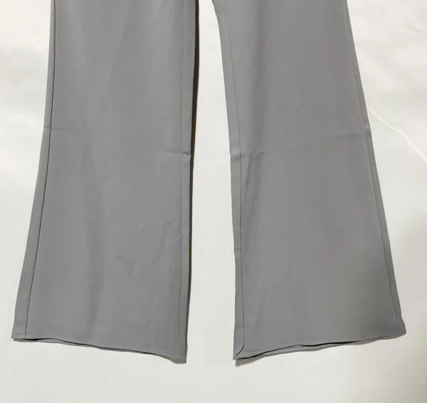 New Flare Leg Elastic Waist Trousers Victoria Pant Grey Size Medium - Image 8