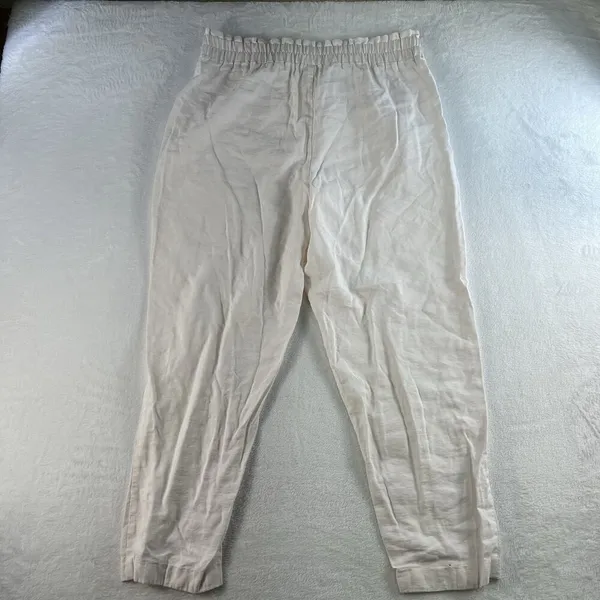 A New Day L Large Pants High Rise Tapered Ankle Pull‎ On Light Pink Cropped Crop - Image 8