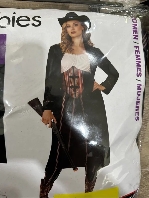 Rubie's Black Cowgirl adult costume with Hat - large - Image 3