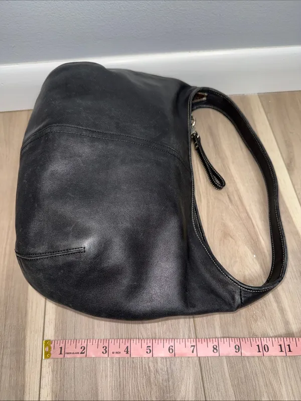 Coach Vintage Ergo slouchy black leather shoulder hobo bag - Image 11
