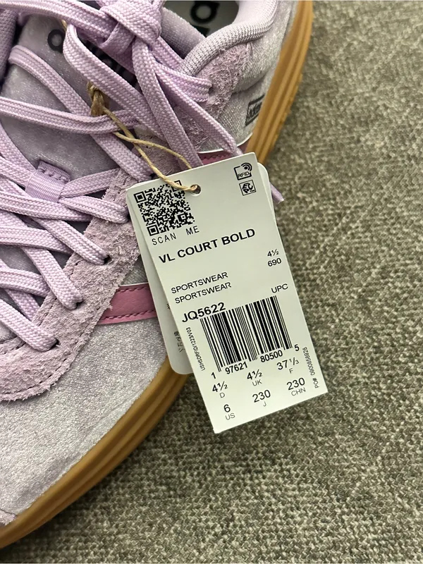 adidas Women's Purple VL Court Bold Sneakers. New size 6 - Image 10