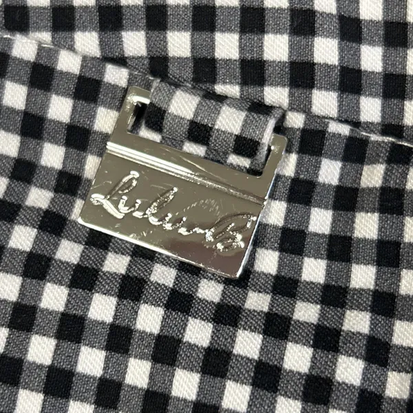 Lulu-B Skirt Womens 12 Golf Tennis Pull On Black White Check Stretch Nylon - Image 3