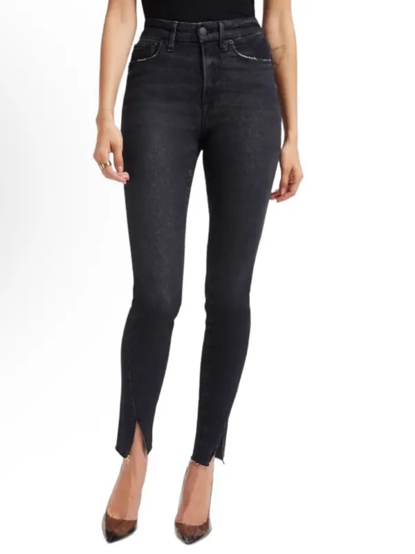 Good American Good Straight Twist Split Jean Womens Size 10 / 30 Black NWOT - Image 10