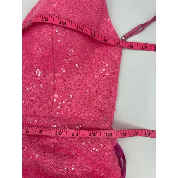 Portia & Scarlett hot pink‎ sequin gown sz 4 - Image 6