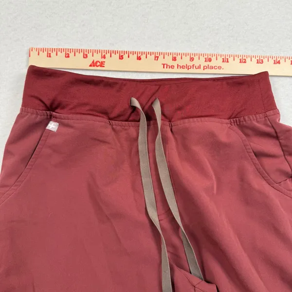 FIGS HW Zamora Jogger Women Small Red‎ Scrub Pants High Waist W22SW2012 - Image 6
