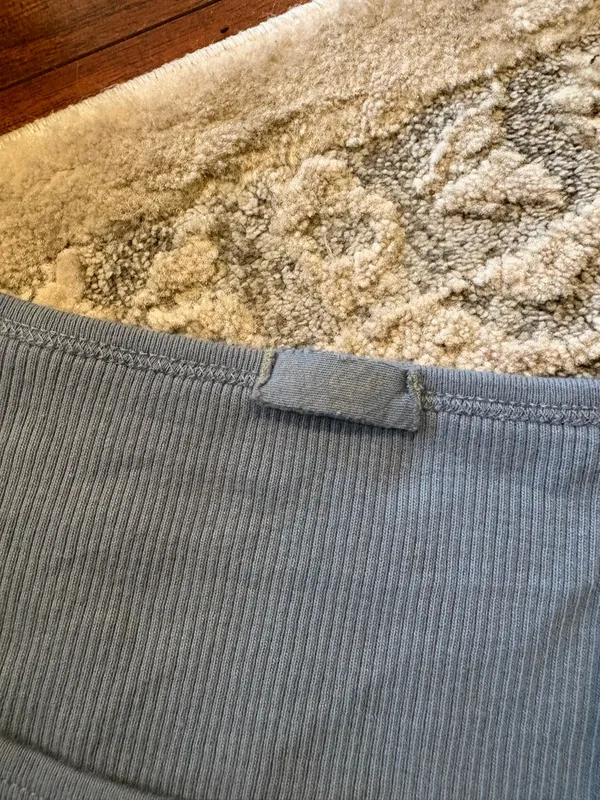 Brandy Melville John galt light blue button crop top - Image 2