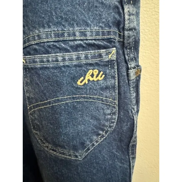Vintage Chic High Waisted Tapered Leg Mom Jeans Medium Wash Blue Denim 10 Short - Image 4