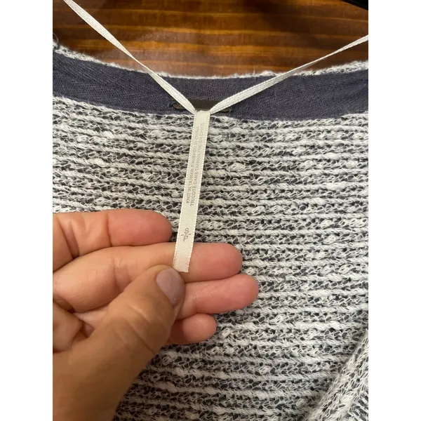 Free People Bright Lights V Neck sweater marked navy small - Image 2
