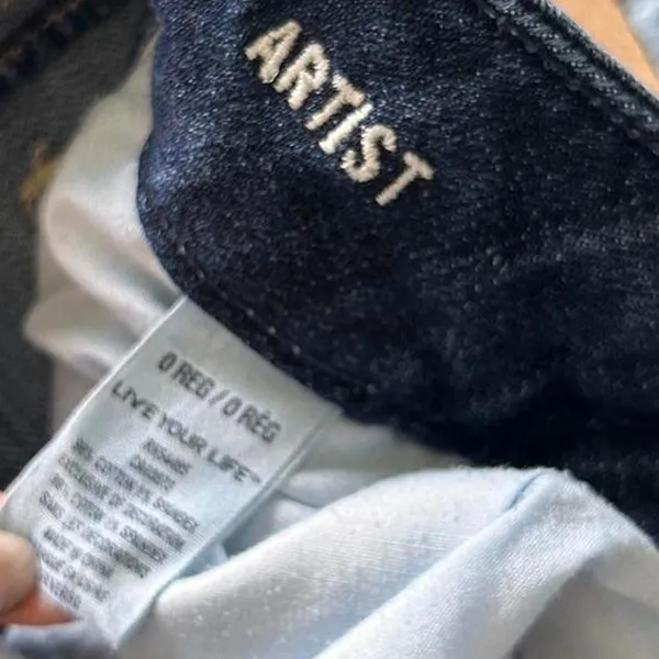 American Eagle Y2K Low Rise Artist Jeans | size 0 Raw Hem Indie Sleaze - Image 6