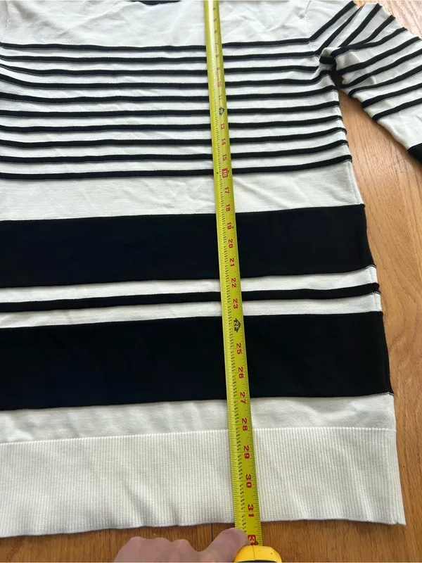 Lovers and Friends Aurora Striped Sweater Dress Black White Women's Size XS - Image 10