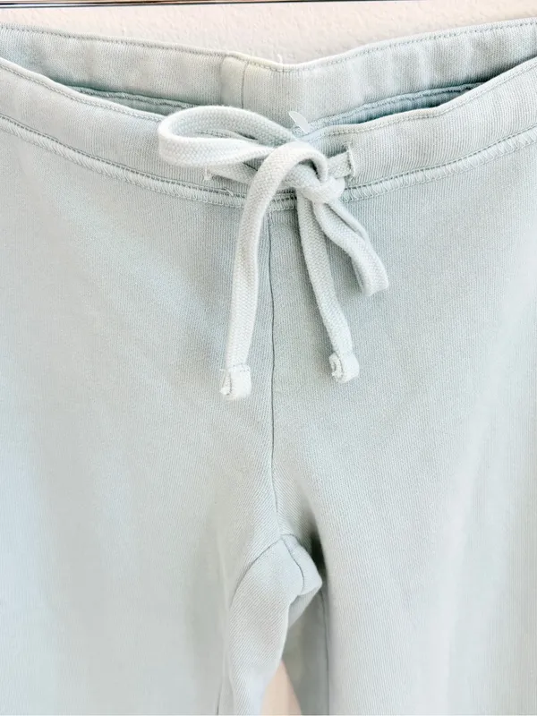 Brandy Melville John Galt Light Blue Mint Drawstring Fleece Sweatpants - Image 3