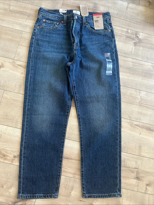 NWT Levi’s Premium 501 Original Crop Jeans Straight Leg Button Fly Sz W29 L26 - Image 10